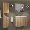 Lomadox Set di mobili da bagno, 3 pezzi, 60 cm, in rovere, profondità ridotta (40 cm)