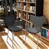 Rcynview Set di 2 Sedie Sala da Pranzo Moderne, Sedie Cucina con Gambe in Metallo, Sedia Polipropilene Senza Braccia di Design per il Massimo Comfort, Adatte per Ufficio Casa Campeggio Salotto Cucina, Nero