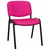 SEDIAOFFICE - Sedie Ufficio Senza Ruote, Sedia Scrivania Ergonomica, per Studio, Sala D'Attesa, Sala Riunioni e Conferenze, Comoda Sedia Ufficio in Ecopelle (Base, Fuxia Pelle)