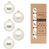 Inge-glas Set di palline di Natale in vetro, 6 cm x 20 pezzi, in scatola di cartone, per albero di Natale, champagne