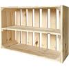 Generisch Cassette per frutta con tavola centrale, in legno, 60 x 40 x 20 cm