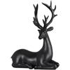 Magie di Natale Renna Decorativa in Resina Colore Nero per Decorazioni Natalizie (SedutaStile 2)