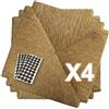 ZStyle SET SEDUTE PAGLIA mod. 117 40x40 cm Seduta Sedile Ricambio Telaio Fondo per Sedie Impagliate Sedia + FELTRINI OMAGGIO (4 Pezzi)