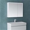 Mai & Mai Armadietto a Specchio 80x15x70cm con 2 Ante, Bianco opaco