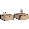 IDMarket - Set di 2 comodini Appeso Design Industriale Detroit
