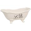 Biscottini Porta saponetta in Porcellana 25,6x12x11 cm | Porta saponetta Bagno e Cucina | Svuotatasche Ingresso | Portasapone Bagno e Porta spugne
