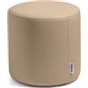 Avalon - Pouf Poggiapiedi Rigido CILINDRO Mamba Ignifugo Classe 1IM in Ecopelle Nautica, Puff Poggiapiedi, Seduta da Interno ed Esterno, Professionale Comodo Impermeabile, Made in IT(45cm-Tortora)