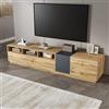 Witimisy Un moderno supporto per TV in colori a contrasto, con design semplice e ricco di contrasto, con scomparti aperti, 200 x 45 x 45 cm