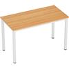 AuraCraft Scrivania per computer, tavolo pc, scrivania per ufficio, scrivania per bambini, scrivania da gaming piccola, posto di lavoro per l'home-office (Teak-Bianco, 80X40CM)