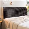 Treer Copri Testata Letto Matrimoniale Singolo, Copertura per Testiera Lavabile Stile Classico, Copertura Protettiva Elastica Antipolver per Decorazione All-Inclusive (strisce,180cm)