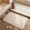 Hixingo Tappeto da Bagno in Diatomite, Tappeto Bagno Cucina Antiscivolo, Tappetino Super Assorbente e Asciugatura Rapida, Tappetino per Doccia e Ingresso (50x80cm,Colore Crema 8)