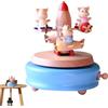 Generico Carillon, Carillon per Bambini | Carillon da Costruzione Vintage,Carillon per Regali di Compleanno, Carillon in Legno Vintage con Maialino Volante, Scatole Musicali Rotanti per Bambini