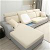 DOTBUY-SHOP Copriseduta Divano Elasticizzato, Jacquard Copri Seduta Divano Elastico Coprisedile Divano Universale Coprisedili per Divano Copri Cuscini Divano (4 posti,Giallo Crema)