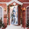 Treer Decorazione Natale per Porta d'Ingresso Interna e Esterna, Decorazione Copertura per Porta con Elastico Striscione da Appendere Coperto Sfondo per Casa Festa,Natale (90 * 210cm,Schema 10)