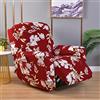 FANSU Copripoltrona Relax Reclinabile Elettrica Universale, Fiori Classici retrò 1 Posto Copripoltrona Reclinabile Elasticizzato Coprisedile con Tasche, Fodere per Poltrona Relax (cartamo)