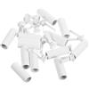 AKOOSY 12 Pezzi Terminali in Metallo per Lacci e Fermacorda per Pantaloni Coulisse Bianco, Accessori Resistenti per Abbigliamento Sportivo e Felpe Cappuccio, Fissaggio Sicuro per Cordini