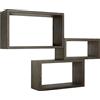 MODULARREDO | Set di 3 Mensole da Muro, Libreria Sospesa e Parete, Rovere Scuro, 45x27, 40x22 e 35x17 cm p15.5, Kit Tasselli Incluso - Made in Italy