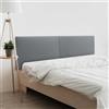 DHOME Testiera in similpelle o tessuto Acualine Liscio DUAL divisa in 2 pezzi Testiera imbottita di fascia alta Tappezzeria moderna (Similpelle Grigio, 180cm Dual (Letto 180/190))