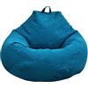 N/T Ghopy - Fodera per pouf a pera, gigante, in tessuto, L (100 x 120 cm), per adulti e bambini, da soggiorno, per divani, grandi poltrone o chaise longue, per interni ed esterni, blu (senza imbottitura)