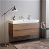 Kiamami Valentina - Mobile bagno sospeso 120cm cassetti e lavabo 1 vasca senza specchio | Valentina