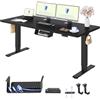 FLEXISPOT Scrivania Regolabile in Altezza a 2 Motori 180x80 cm con Piano Unico, Pannello con Memoria, Portata 100 kg