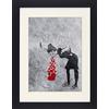 1art1 Arte di Strada Poster Lovesick Girl, Banksy Quadro in Cornice con Pregiato Passepartout | Immagini A Parete | in Una Cornice 40x30 cm