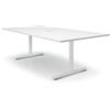Weber Büro Weber - Tavolo da conferenza da 240 x 120 cm, serie Easy, con meccanismo elettrificato, colore: bianco
