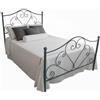 AESSEGI 1 Letto Una piazza e mezza 120x190 Ferro Battuto Antracite Artigianale Made in Italy. Modello Sogno, Struttura Metallo, Spedizione inclusa.