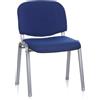 HJH Office 704110 conferenza rivestita XT 600 Riunioni, Attesa Con Schienale, Tessuto Blu/Argento