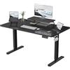Devoko 160 x 70 cm Scrivania Regolabile in Altezza con Supporto per Monitor, Regolabile con 2 Altezze di Memoria, Per Camera da Letto, Studio, Ufficio, Nero