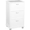 Liberoshopping Carrello mobiletto in legno con Ante a ribalta con Piano in mattonelle per cucina 38x48xH83 (Bianco)