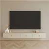 luckxuan Mensola Sotto TV Console TV sospesa da 78,7, supporto TV moderno montato a parete con 3 cassetti, ripiano portaoggetti for console multimediale for centro di intrattenimento in legno, mobile TV for s