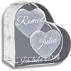3Dglas Cristallo, Ti Amo | Cuore in Vetro Laser 3D da 58 mm con Incisione | Il Regalo per Coloro Che amate