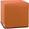 ARKETICOM Dado Pouf Poggiapiedi CUBO Ecopelle Sfoderabile Puff Arancione 42 cm
