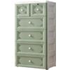 Generic Cassettiera a 5 ripiani verde - soluzione elegante per camera da letto, ufficio, appartamento e corridoio - salvaspazio per uso domestico e alberghiero