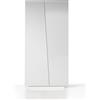 WHOUS Armadio Multiuso EASY per Ufficio, Studio o Camera con 2 Ante e 4 Vani, 79,20x38x166 cm, Bianco Opaco