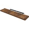 WOLTU Mensola da Muro Scaffale Libreria a Parete Decorazione per Cucina, Bagno, Camera da Letto, Ufficio, Soggiorno 120x23x3.8cm Marrone Vintag RG9315hov
