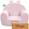 Flumi Seggiolone personalizzato - Poltrona per bambini - seggiolone per cameretta dei bambini - Poltrona con incisione nome bambino (rosa)