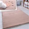 Paco Home Tappeto a Pelo Lungo Shaggy Morbido per Soggiorno e Camera da Letto Finto Pelliccia Moderna e Soffice Monocolore, Dimensione:80x300 cm, Colore:Pink