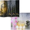 Mendler Paravento divisore Doppia Immagine 5 Pannelli 180x200cm Buddha