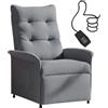 SOSINYA Poltrona Relax Elettrica Premium, Comfort Totale con Schienale Reclinabile 105°-155°, Tessuto Traspirante e Resistente, Tasche Laterali Salvaspazio, Perfetta per Soggiorno, Camera o Relax (1)