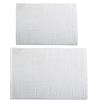 MSV Set di 2 tappetini da bagno in ciniglia a pelo lungo 40 x 60 cm + 60 x 90 cm, colore: bianco