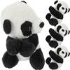 Milisten Clip Panda in Peluche Memo e Foto, Nero Bianco, 4 Pezzi | Stile Creativo e Grazioso, per Festa e Compleanno, Peluche e PP Cotone, Supporto Note e Immagini