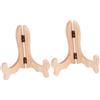 TOVINANNA Supporto per Piatti da Esposizione in Legno Marrone Chiaro 2 Pezzi Cavalletto Espositore da Tavolo per Decorazioni E Presentazioni Domestiche