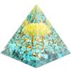 Rolin Roly Pyramid Ogan Crystal Energy Tower Natural Protection Stone Guarigione positiva Regalo per Donna Uomo (Verde)