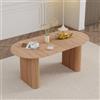 Uderkiny Tavolo da Pranzo Ovale Moderno Scandinavo, Scrivania da Ufficio in MDF 180×90×76CM, Tavolo da Cucina in Legno, per 4-8 Persone (Venature in Legno Chiaro)