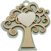 Ingrosso e Risparmio Bomboniere Nascita 12 PZ Applicazione in Legno Albero della Vita con Gessetto Cuore con Dettagli Celesti Segnaposto Nascita Maschio Primo Compleanno Gadget Confettata