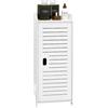 HUOLE Armadietto da bagno impermeabile,impermeabile e salvaspazio, piccolo armadietto da bagno in PVC sottile con ripiani per WC, camera da letto, cucina, soggiorno,30 x 30 x 80 cm - Blanc