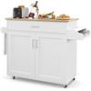 SOARS Carrello da Cucina con Ruote di Gomma, Isola Cucina con Cassetto e Ripiano Regolabile, Mobile Credenza Salvaspazio Porta Microonde, Portaspezie, Portasciugamani, 116 x 40 x 85 cm (Bianco)