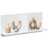 HaoChrymec Pensile Sospeso, Mensole da Muro Design, Mobiletto da Parete in Legno Bianco con Ripiano Unico, Design Compatto per Cucina o Bagno, Decorativo, Truciolato, 70 x 16.5 x 30 cm